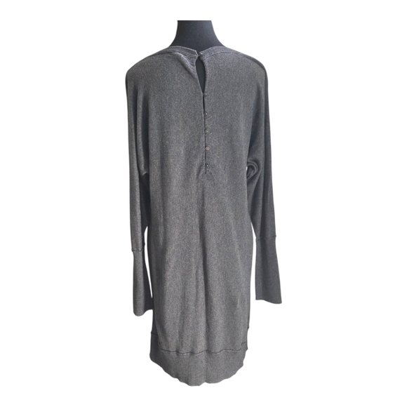 GAP Gray Dolman Sleeve 5% Rabbit Fur Sweater Dress Size L - Picture 4 of 7